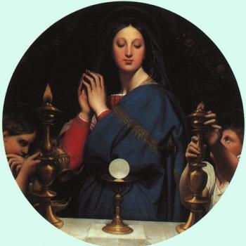 讓 奧古斯特 多米尼尅 安格爾 Ingres the virgin of the host 讓 奧古斯特 多米尼尅 安格爾 Ingres the virgin of the host